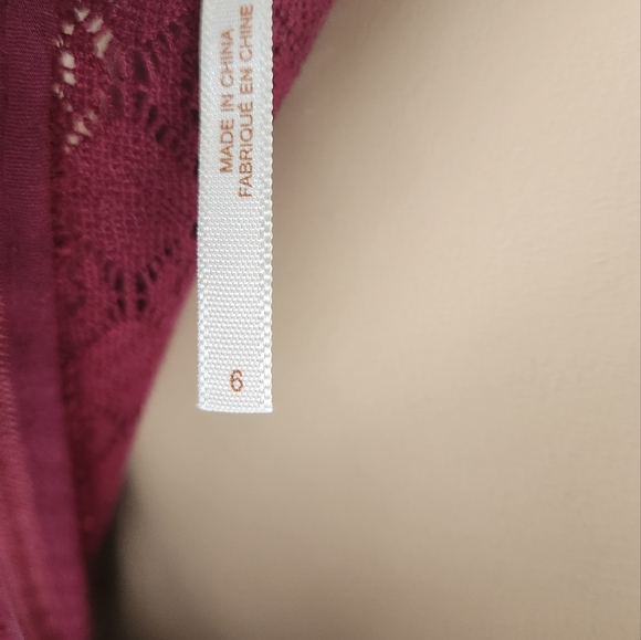 Free People Fitted With Daisies Red Floral A Line Fit Flare Mini Dress - Picture 6 of 7